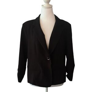 Black Tailored Blazer with Notched Lapel large
